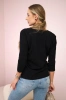 V-neck blouse black