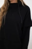 Insulated turtleneck sweatshirt black