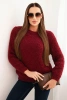 Damenpullover aus weichem Mohair burgunderrot