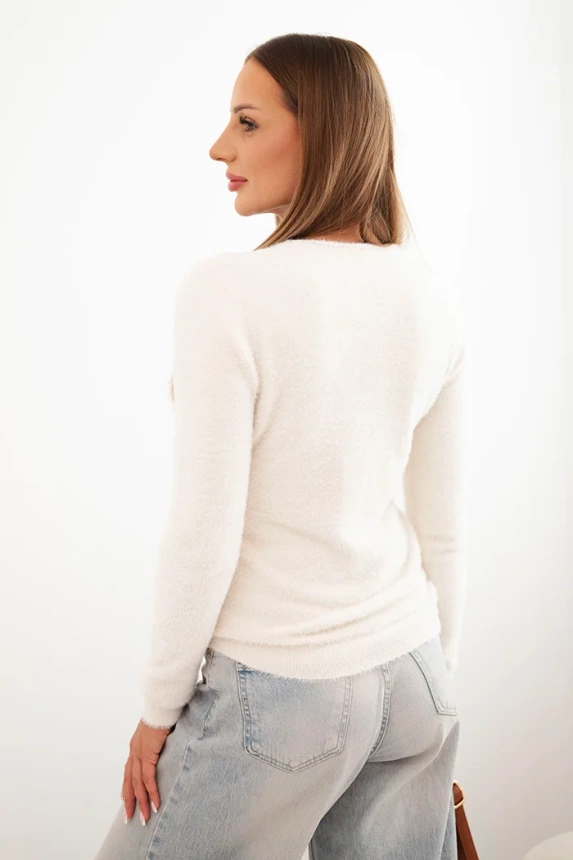 Damenpullover Alpaka mit Rundhalsausschnitt beige