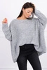 Weiter Oversize-Pullover grau