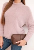 Women's sweater with soft texture and long sleeves beige