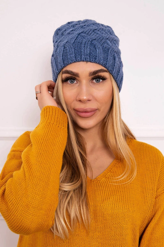 Cap with fleece Agnieszka K239 jeans