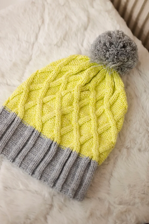 Cap with fleece Milano K203 yellow+gray