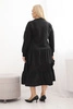 Plus Size women's dress with a flared bottom black
