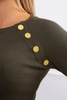 Bluse mit Zierknöpfen khaki