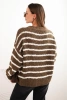 Women's striped sweater with wool in a loose fit fango