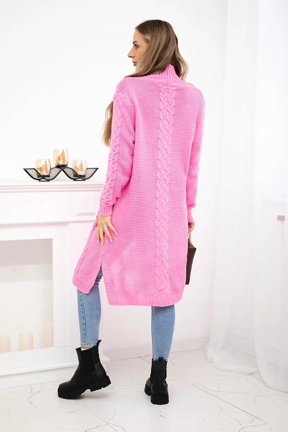 Sweater Cardigan weave the braid light pink