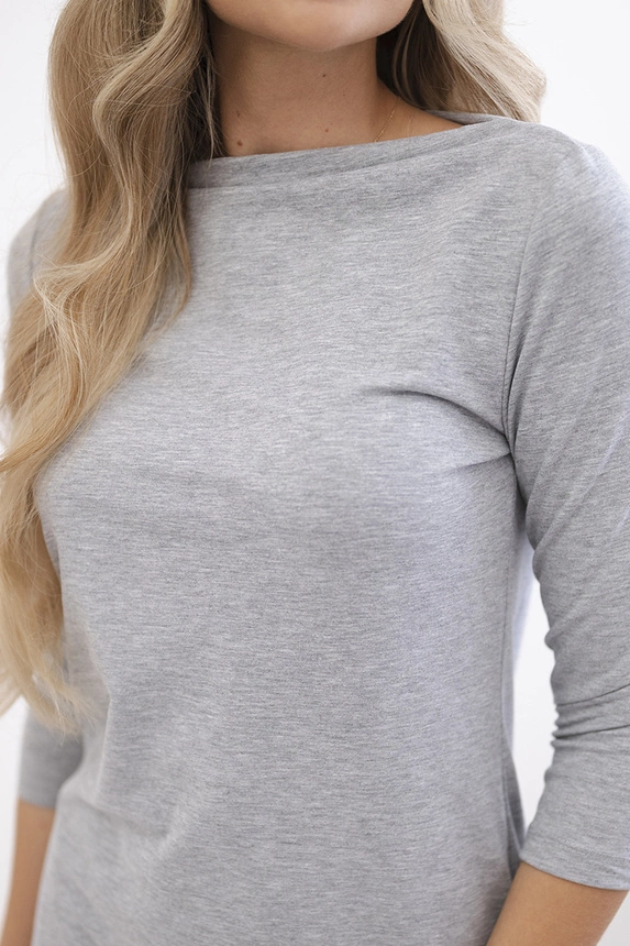 Klassisches Kleid grau melange