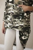Sweatshirt with long back camo khaki+ecru