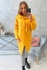 Tunic with envelope front Oversize mustard