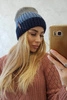 Bojana Fleecemütze K265 navy+türkis+dunkelgrau