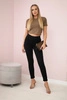 Cotton pants with a bow black