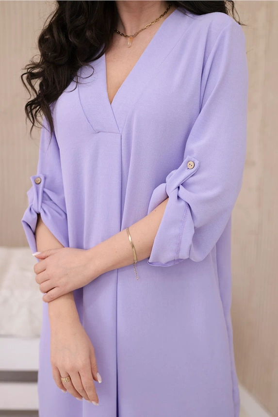 V-neck dress light purple
