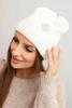 Women's winter wool hat with zirconia K453 graphite