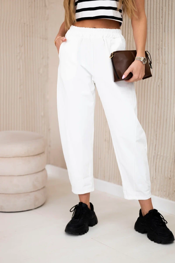 Trousers with pockets Summer Punto ecru