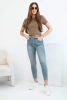 Damenjeans M.sara mit Push-up-Effekt und mittlerer Bundhöhe, jeansblau