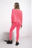 Set with oversized blouse pink neon