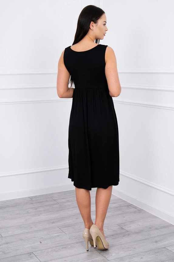 Kleid mit breiten Trägern schwarz