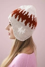 Women's cap Nikol K405 white+foxy+beige