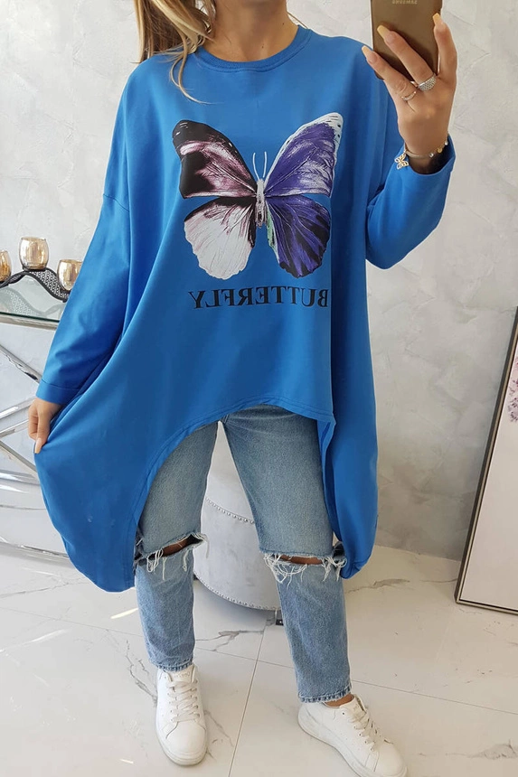 Didelio dydžio rugiagėlių rašto palaidinė