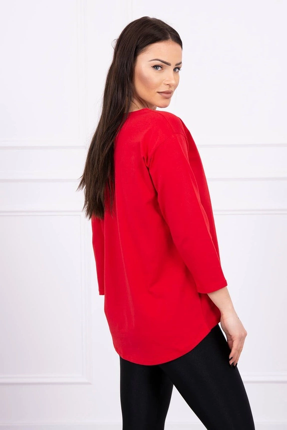 Blouse with print Paradise red