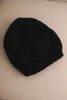 Women's winter hat with ears and ribbed pattern K440 black