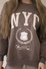 Cotton set insulated sweatshirt + leggings brown