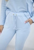 Set mit Oversize-Bluse blau