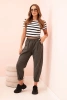 Summer Punto pants with pockets dark khaki