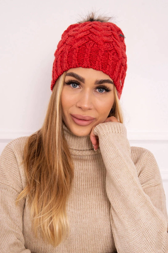 Čapica s fleece Daria K217 malina
