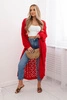 Sweater long cardigan Super KID Mohair red