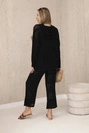 Openwork set Rayon black