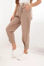 Sommer Punto Hose mit Knopfverschluss an den Beinen camel