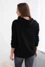 Kapuzenpullover aus Baumwolle schwarz