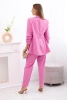 Elegant set of jackets and trousers dark pink 