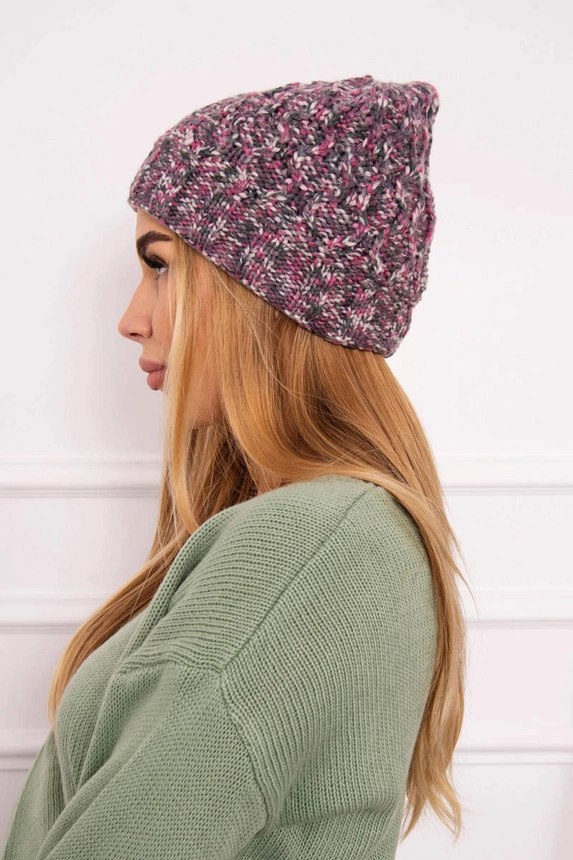 Dámská čepice Eliza K205 dark pink+graphite