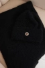 Women's set with a hat and a snood made of soft knit black