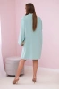 Long shirt with viscose dark mint