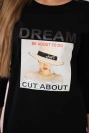 Šaty s potiskem Dream black