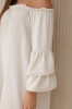Spanish dress with frills on the sleeve beige