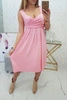 Dress with wide straps powdered pink