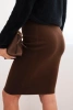Spódnica damska wiskozowa z elastycznej dzianiny brązowa