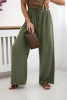 Musselin-Hose mit weitem Bein khaki