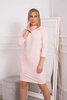 Dress with a hood and pockets powdered pink