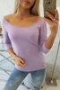 Round neckline blouse purple