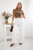 Muslin pants with a wide leg white