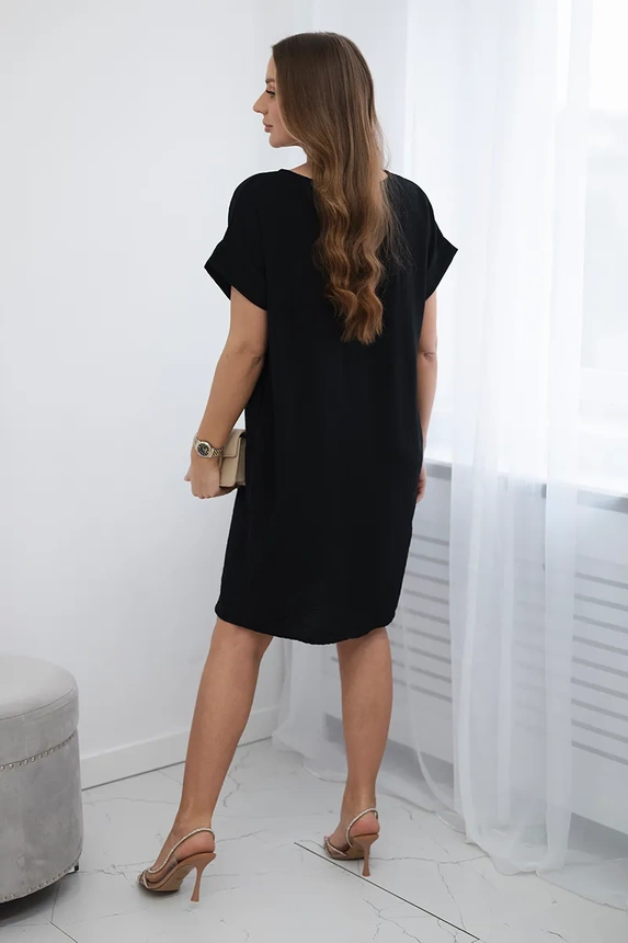 Kleid mit Taschen schwarz