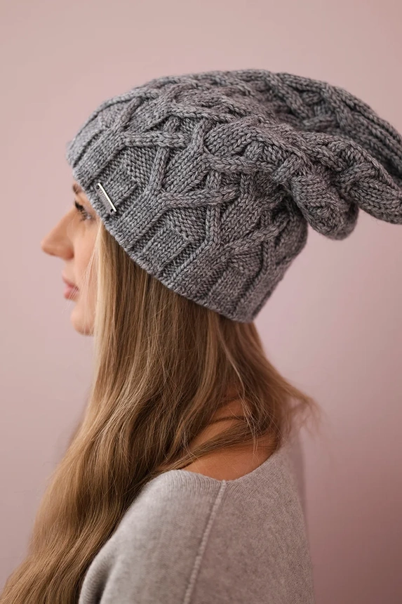 Cap with fleece Sonia K201 gray