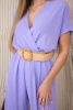 Jumpsuit mit dekorativem Taillengürtel hellviolett